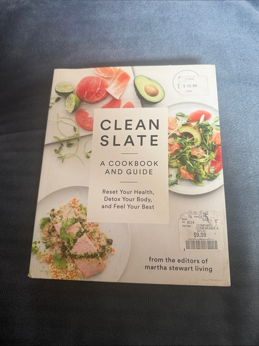 Martha Stewart Clean Slate Cookbook - White with Green and Pink Accents